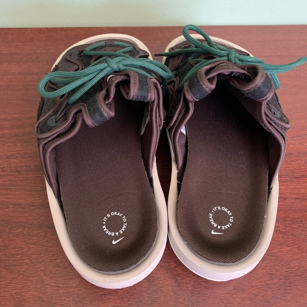 Nike | Men’s Offline 2.0 Velvet Brown Noble Green Walking Sandals - 10 - Picture 7 of 10